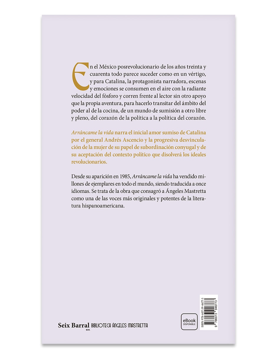 Libro Arráncame La Vida De Ángeles Mastretta