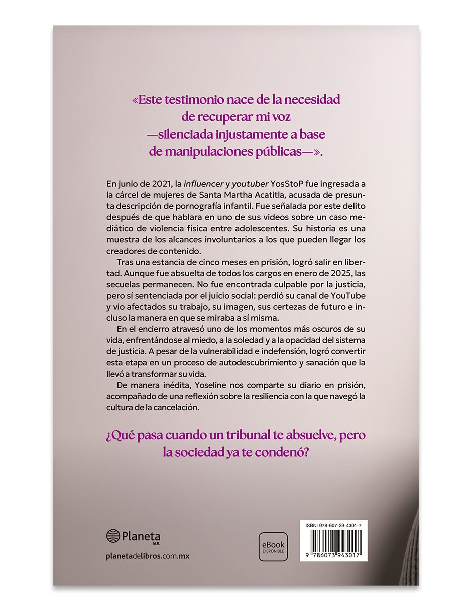 Libro Cancelada Y Encarcelada De Yosstop 2