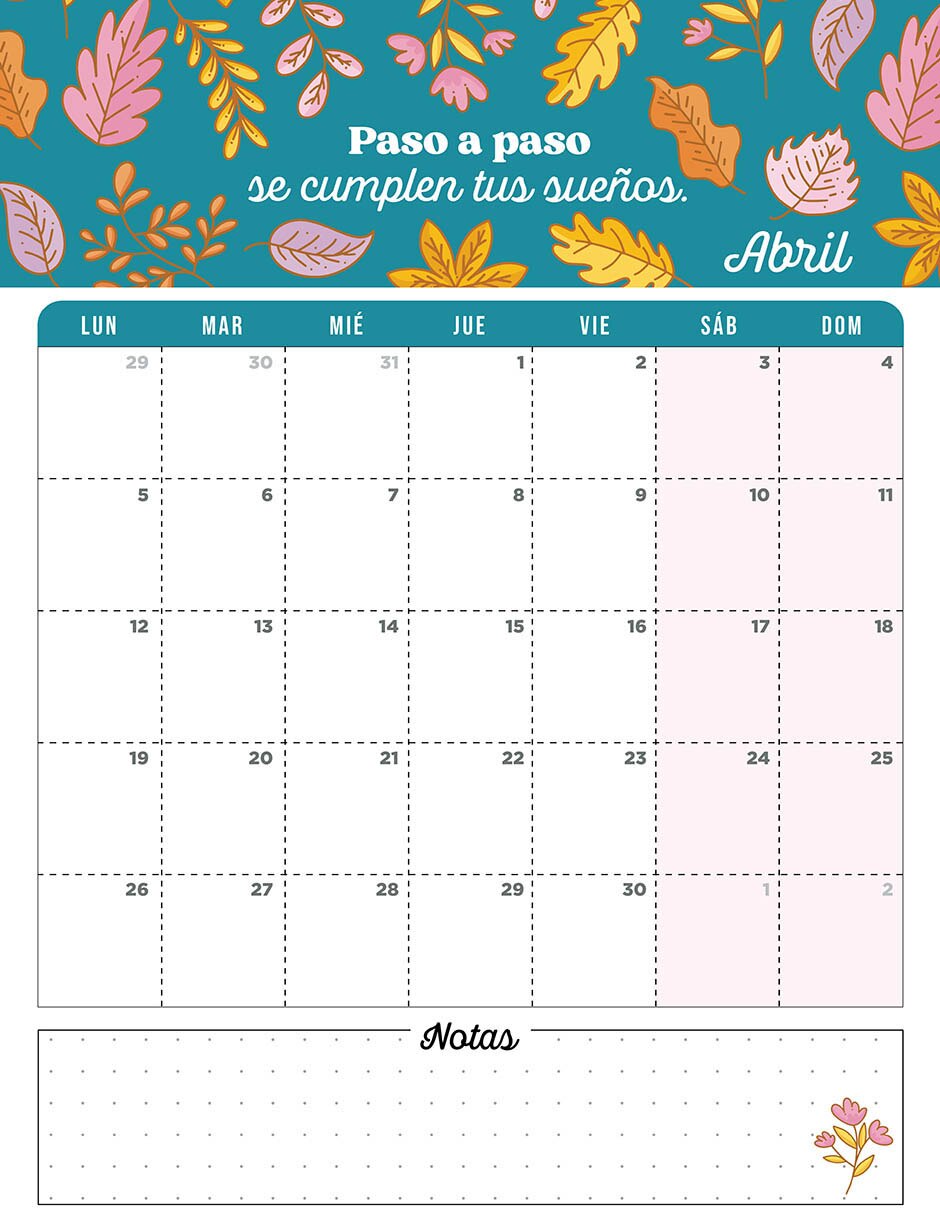 Calendario de pared PARED No aplica 4