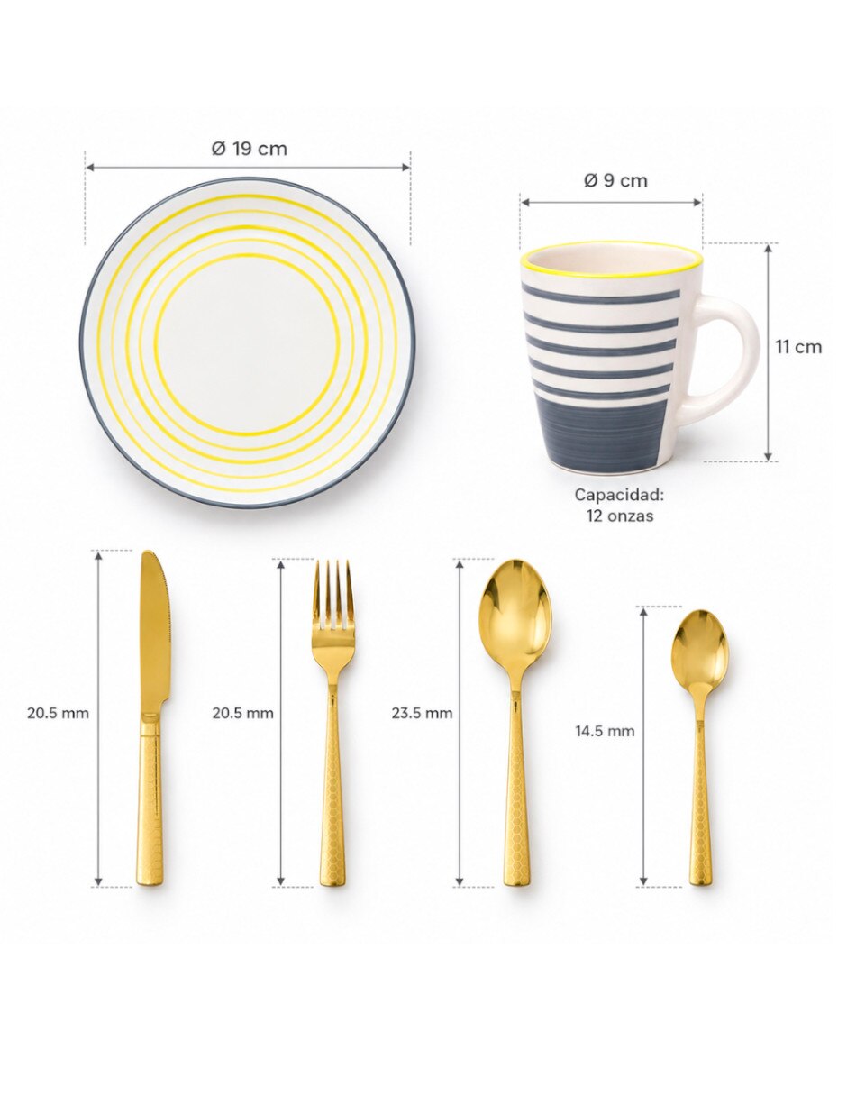 Vajilla Kaffe & Dessert No aplica de Cerámica para 4 personas 6