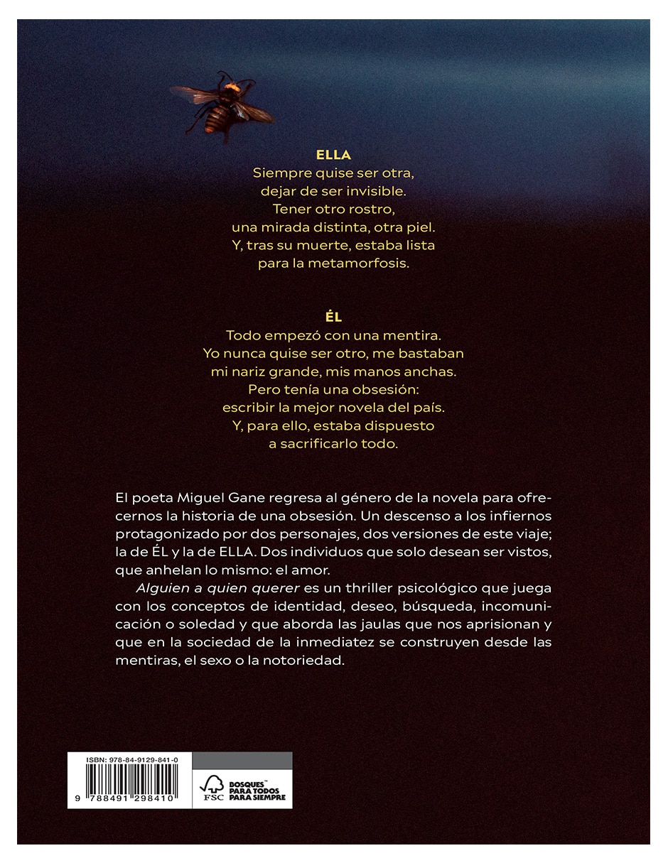 Libro Libro Alguien a quien querer -SUMA- Autor de Miguel Gane 2