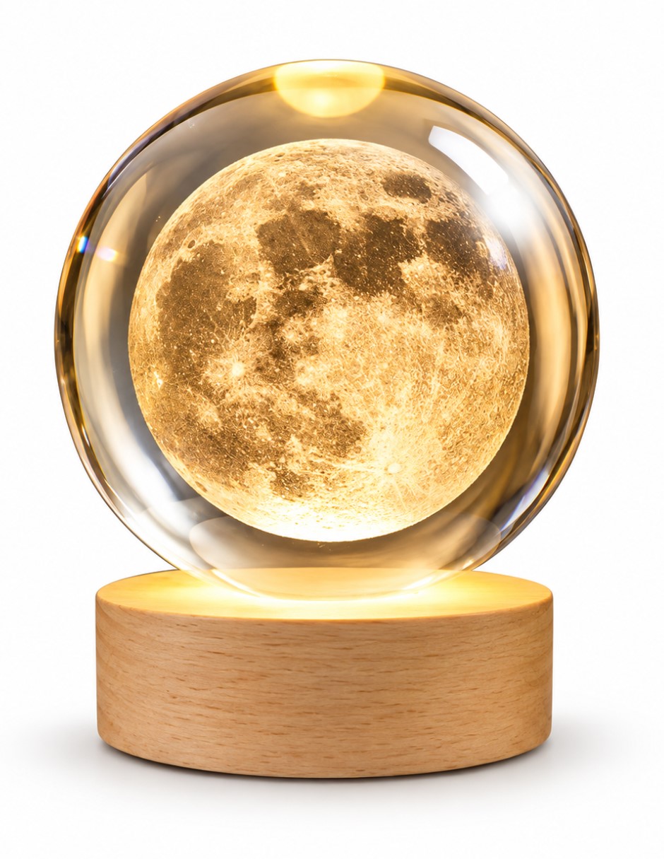 Lámpara 3d de luna