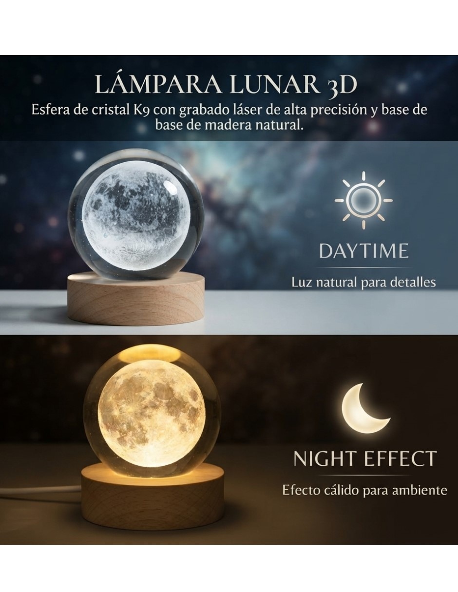Lámpara 3d de luna 5