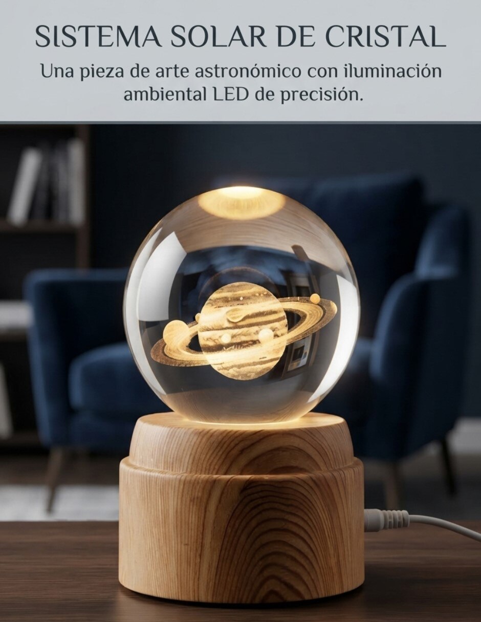 Lámpara 3d de planeta 2