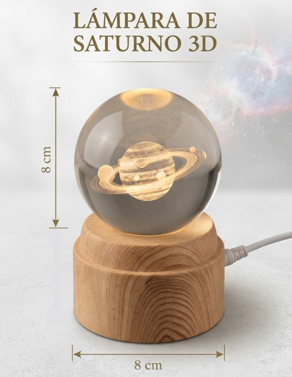 Lámpara 3d de planeta 7