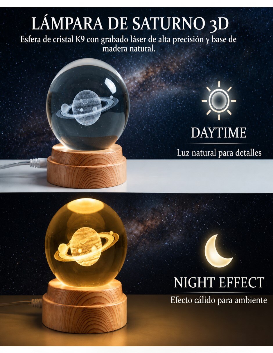 Lámpara 3d de planeta 5