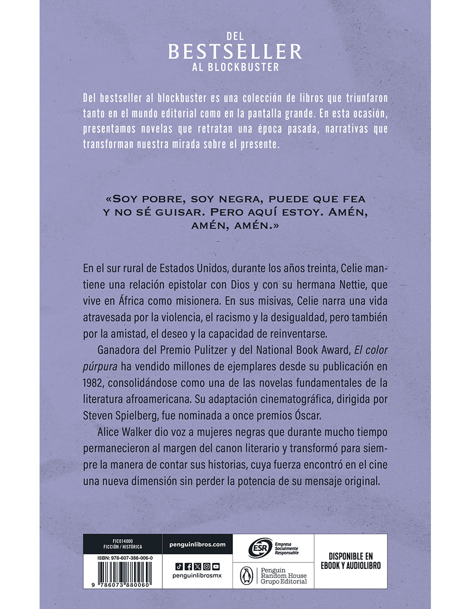 Libro El Color Purpura De Alice Walker 2
