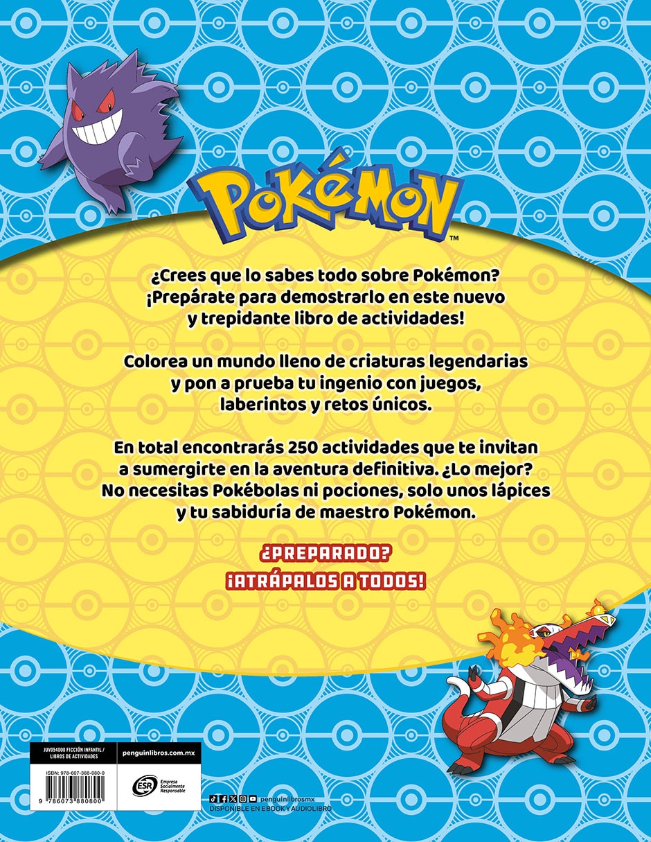 Libro pokemon. - 250 actividades de the pokemon company 2