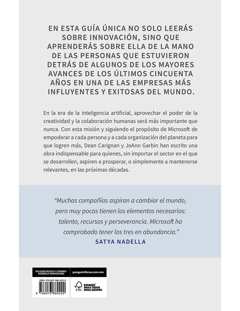 Libro Innovación Al Estilo Microsoft De Dean Carignan / Joann Garbin 2
