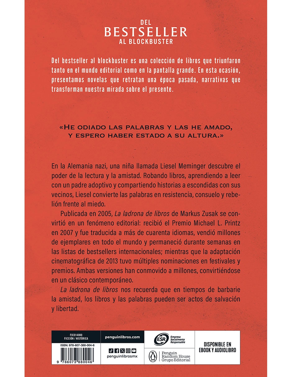 Libro La Ladrona De Libros De Markus Zusak 2