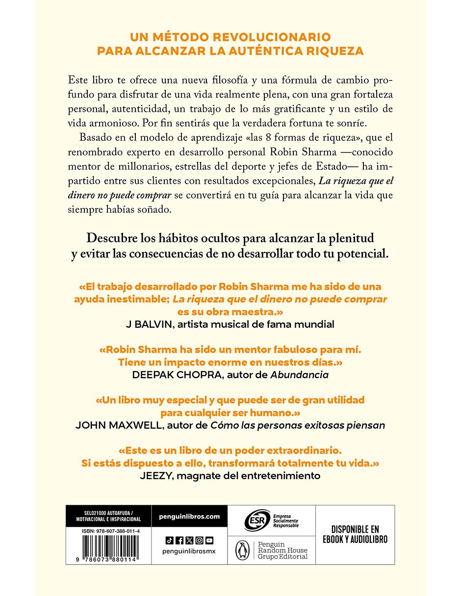 Libro La Riqueza Que El Dinero Puede Comprar De Robin Sharma 2