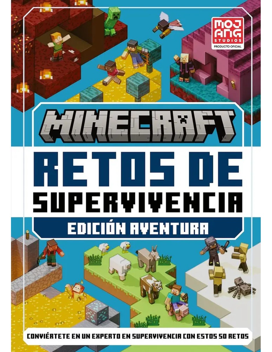 Libro Minecraft Oficial Retos De Supervivencia De Mojang Ab