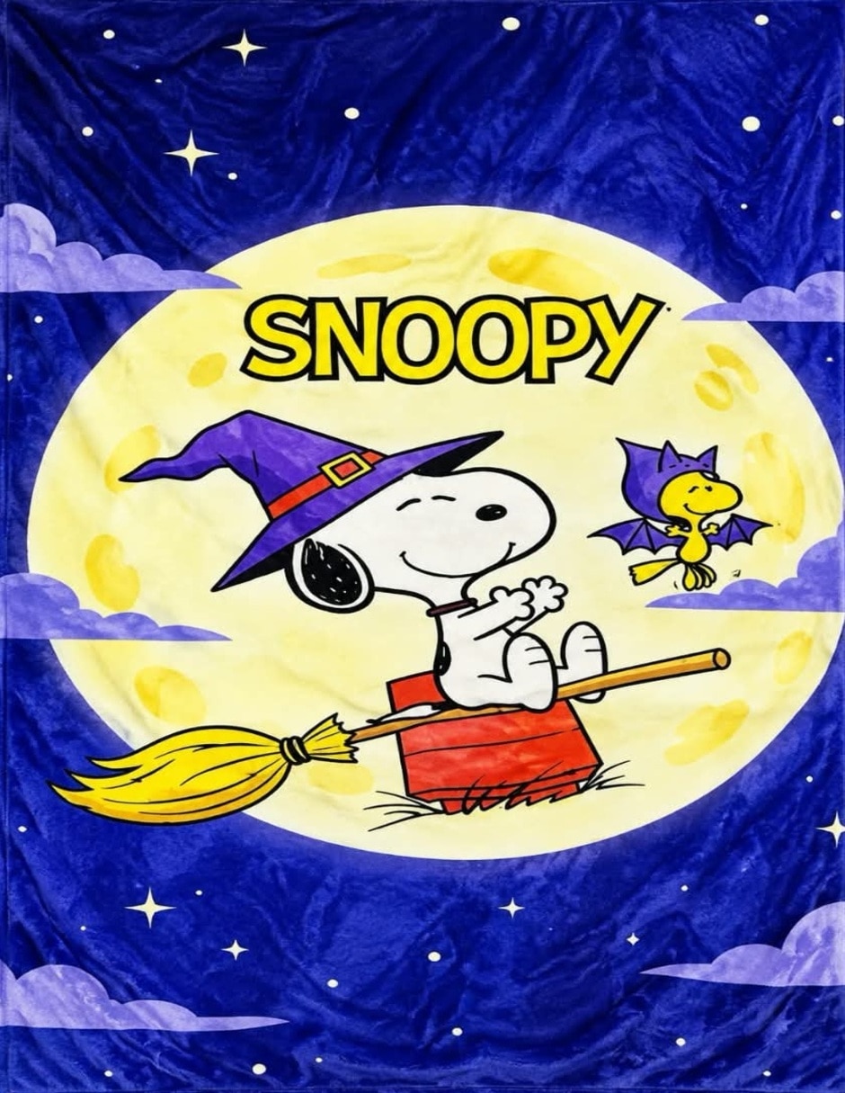 Manta de tejido suave halloween snoopy Manta de tejido suave halloween snoopy
