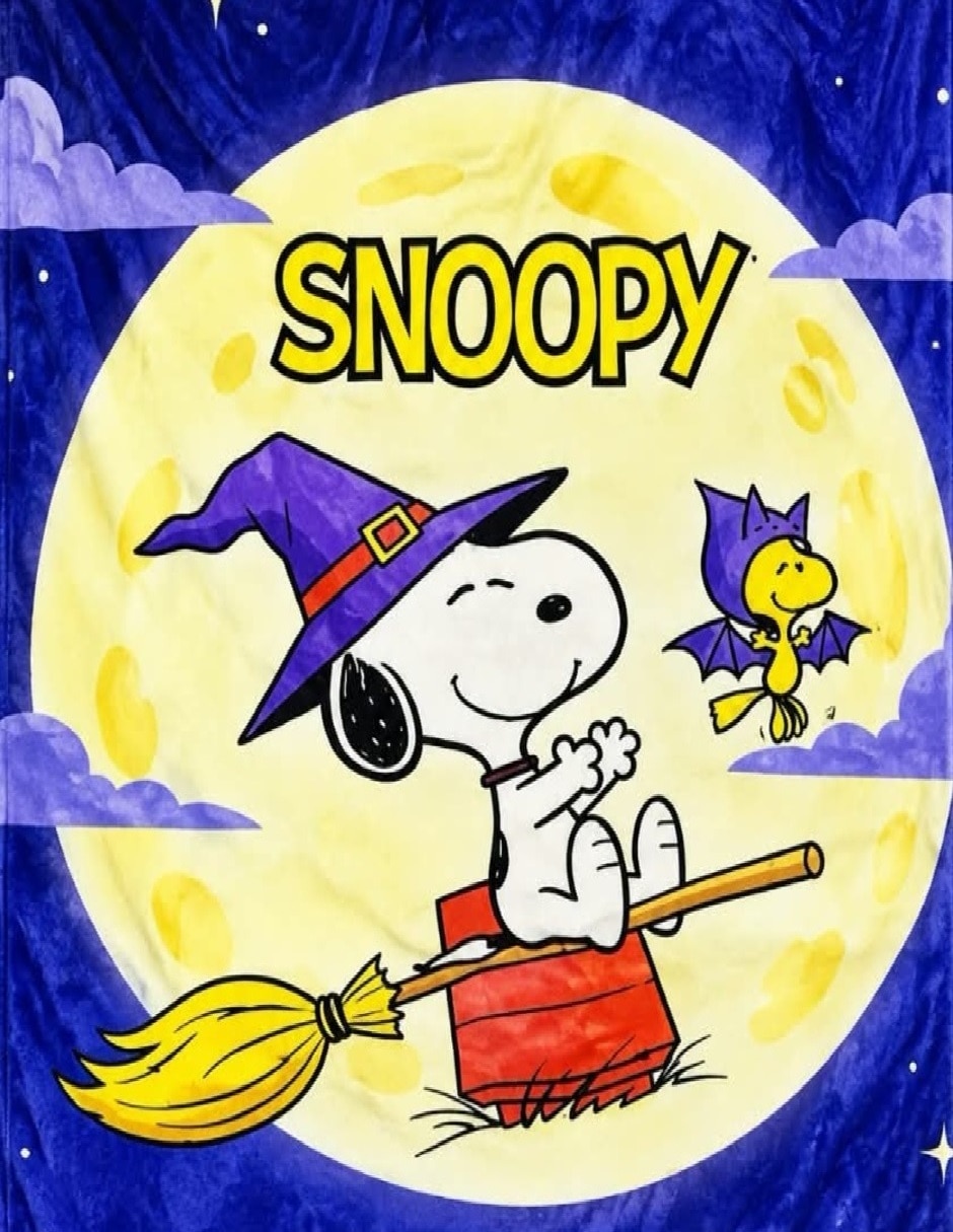Manta de tejido suave halloween snoopy 2