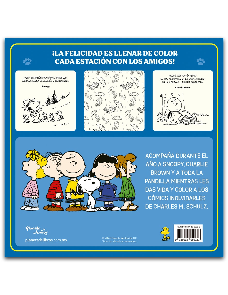 Libro Peanuts Colorea Con Snoopy de Charles M Schulz 2