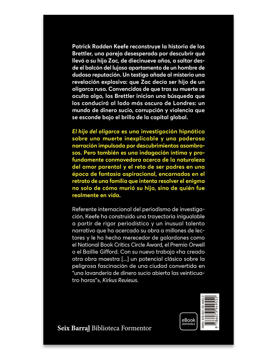 Libro El Hijo Del Oligarca De Patrick Radden Keefe 2