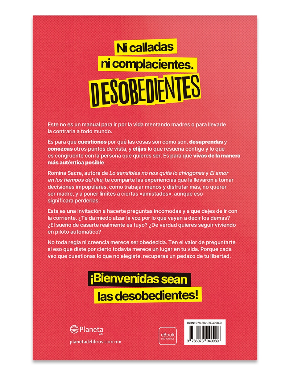 Libro Desobedientes de Romina Sacre 2