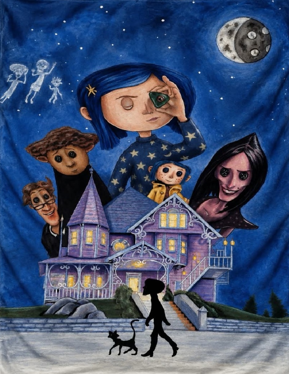 Manta de tejido suave coraline 2