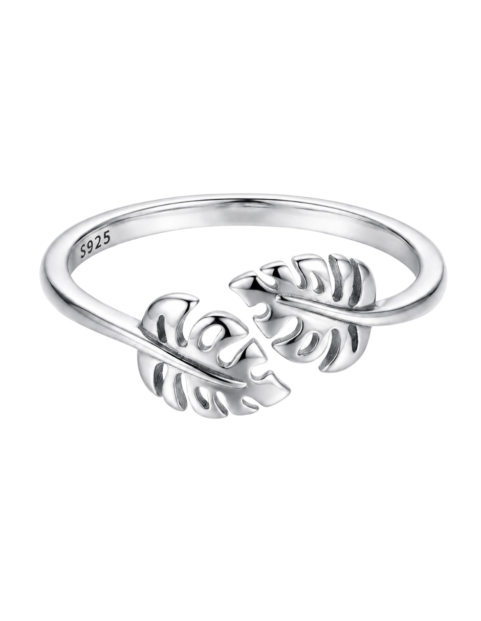 Anillo de hoja Nature P 925 de plata pulido Anillo de hoja Nature P 925 de plata pulido