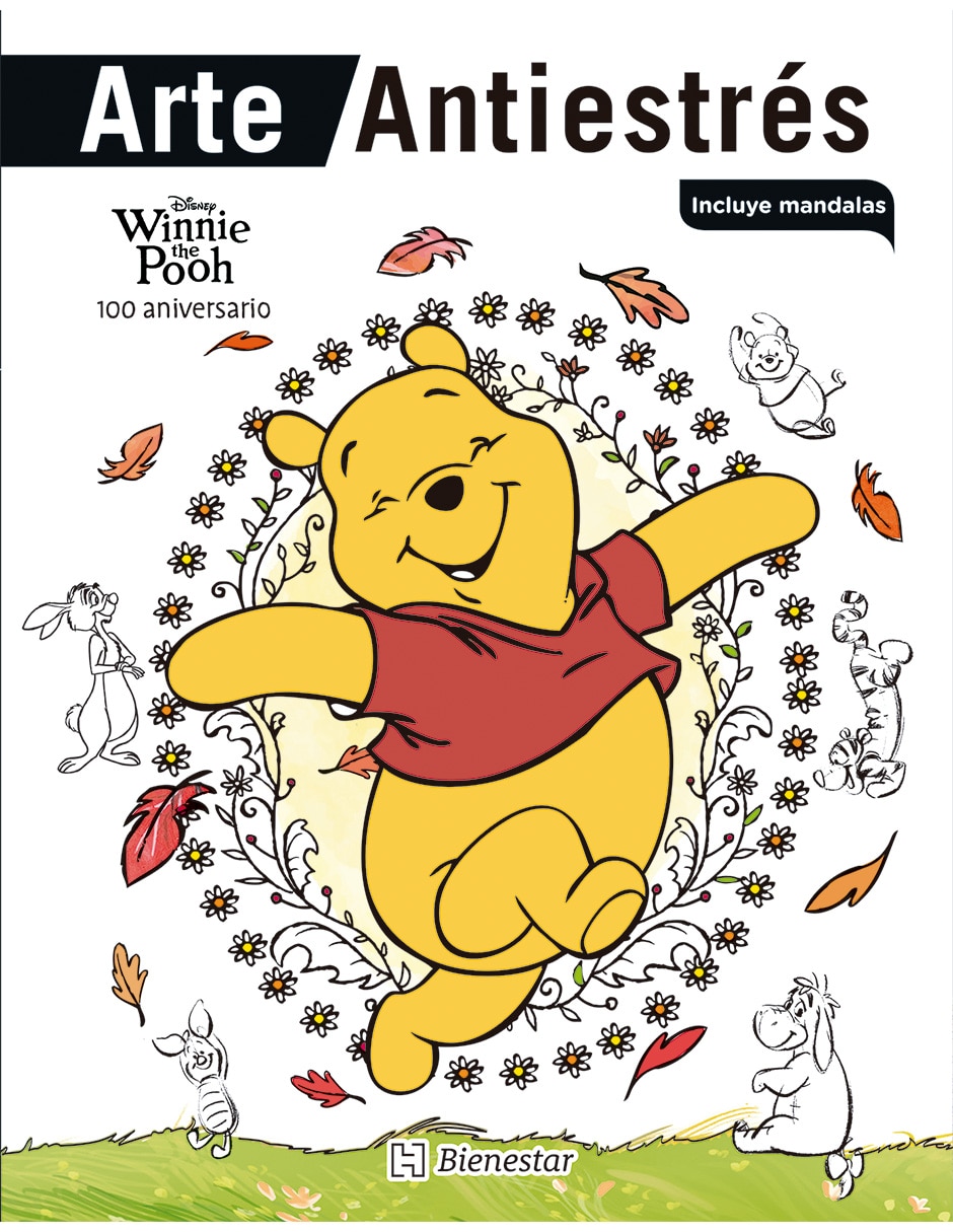 Libro Arte Antiestrés: Winnie the Pooh 100 aniversario de Ediciones Larousse