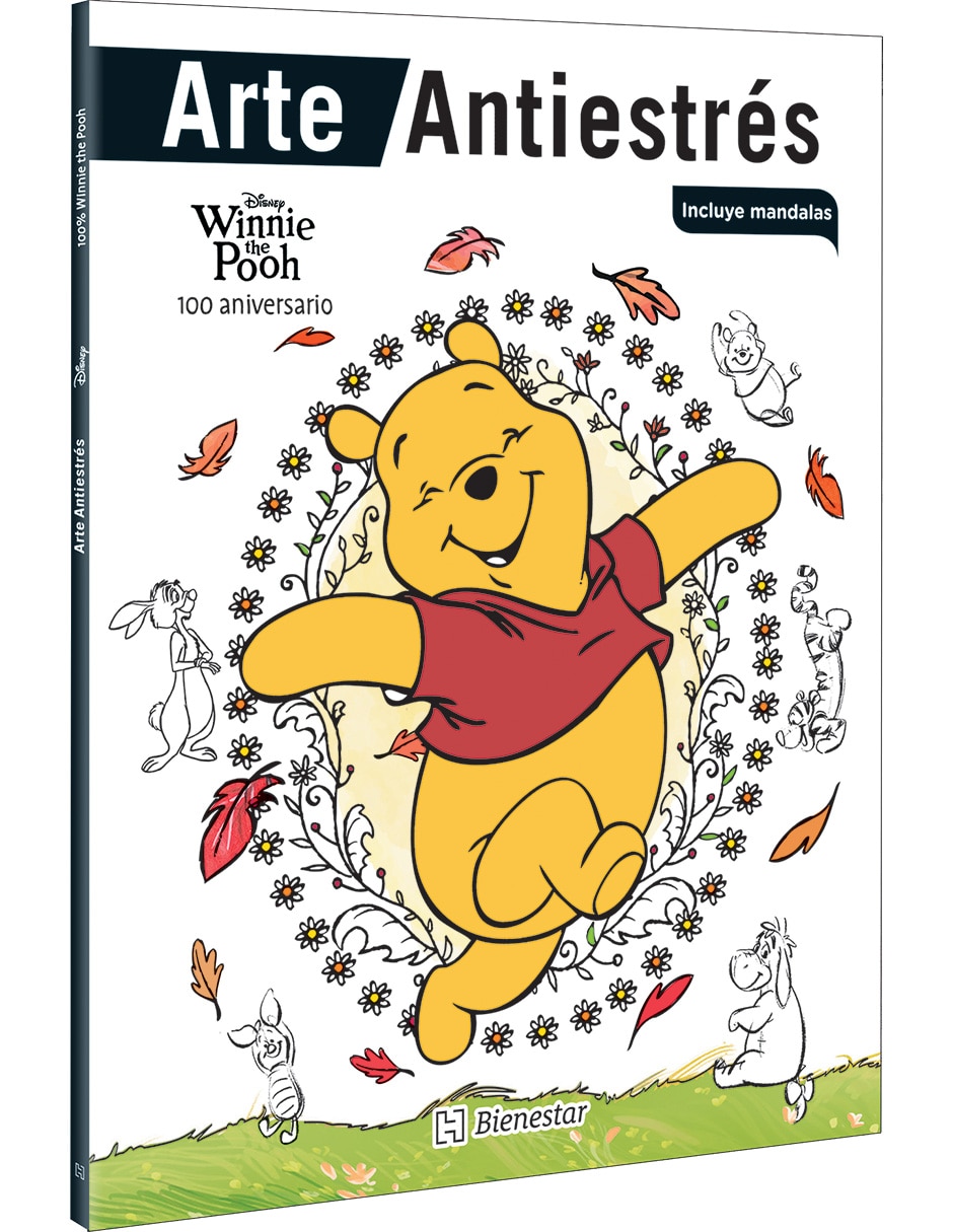 Libro Arte Antiestrés: Winnie the Pooh 100 aniversario de Ediciones Larousse