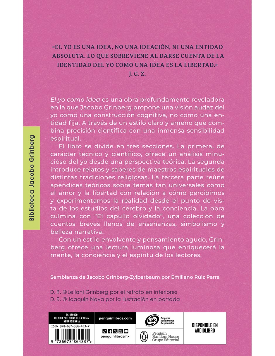 Libro El yo como idea de Jacobo Grinberg-Zylberbaum Libro El yo como idea de Jacobo Grinberg-Zylberbaum