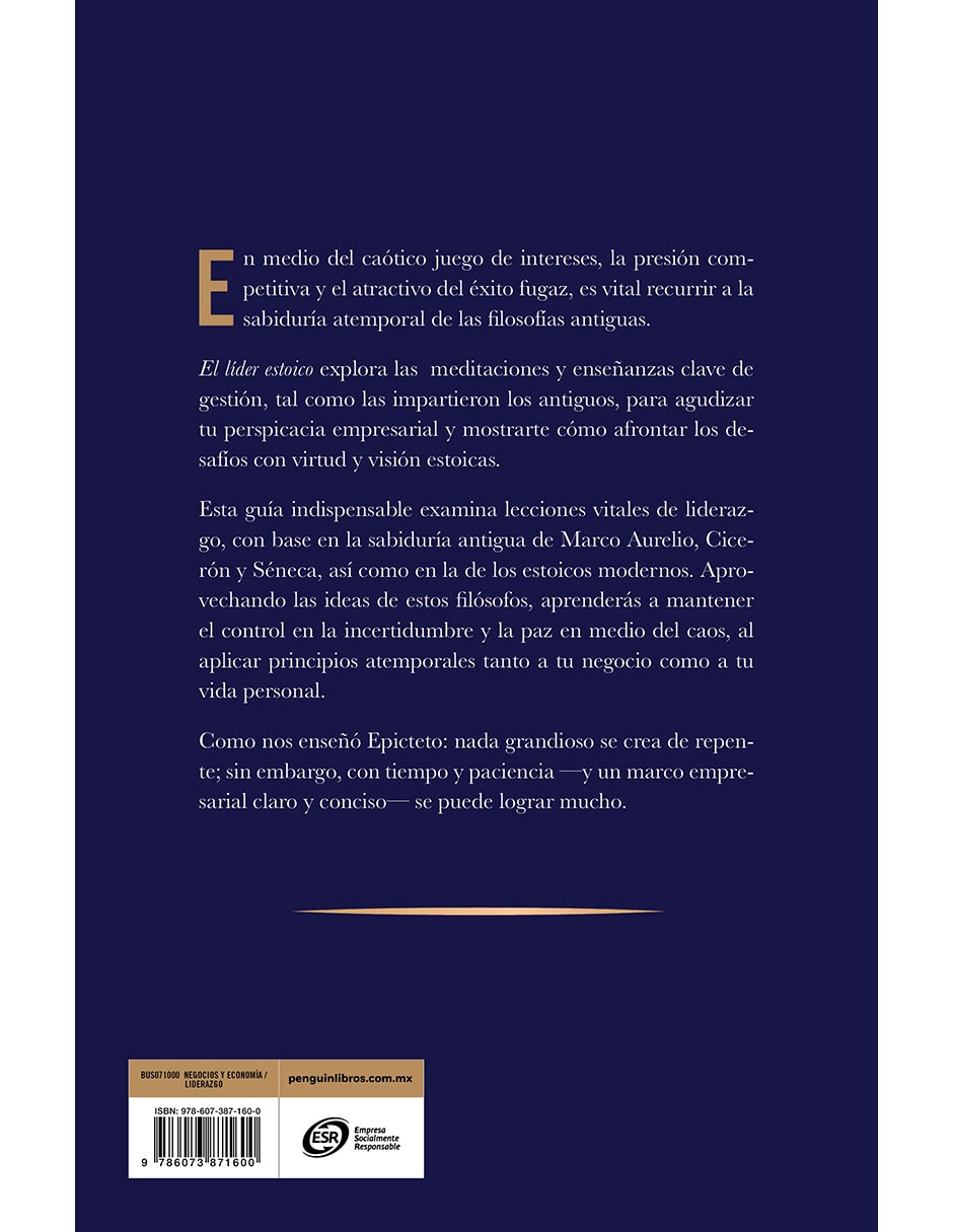 Libro El Líder estoico de John Sellars / Justin Stead