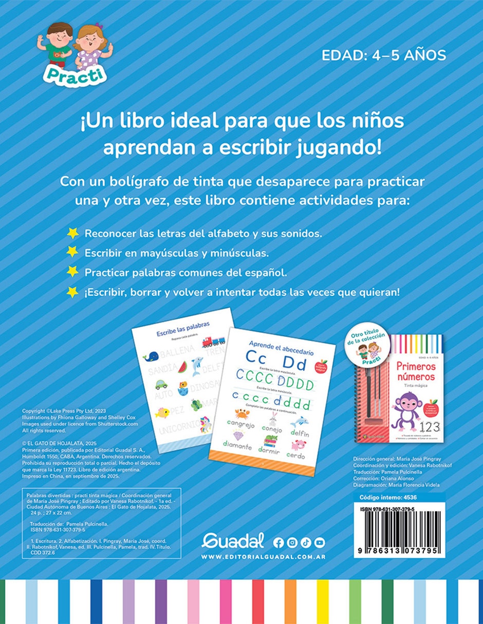 Libro Palabras Divertidas Tinta Mágica de Editorial Guadal 2