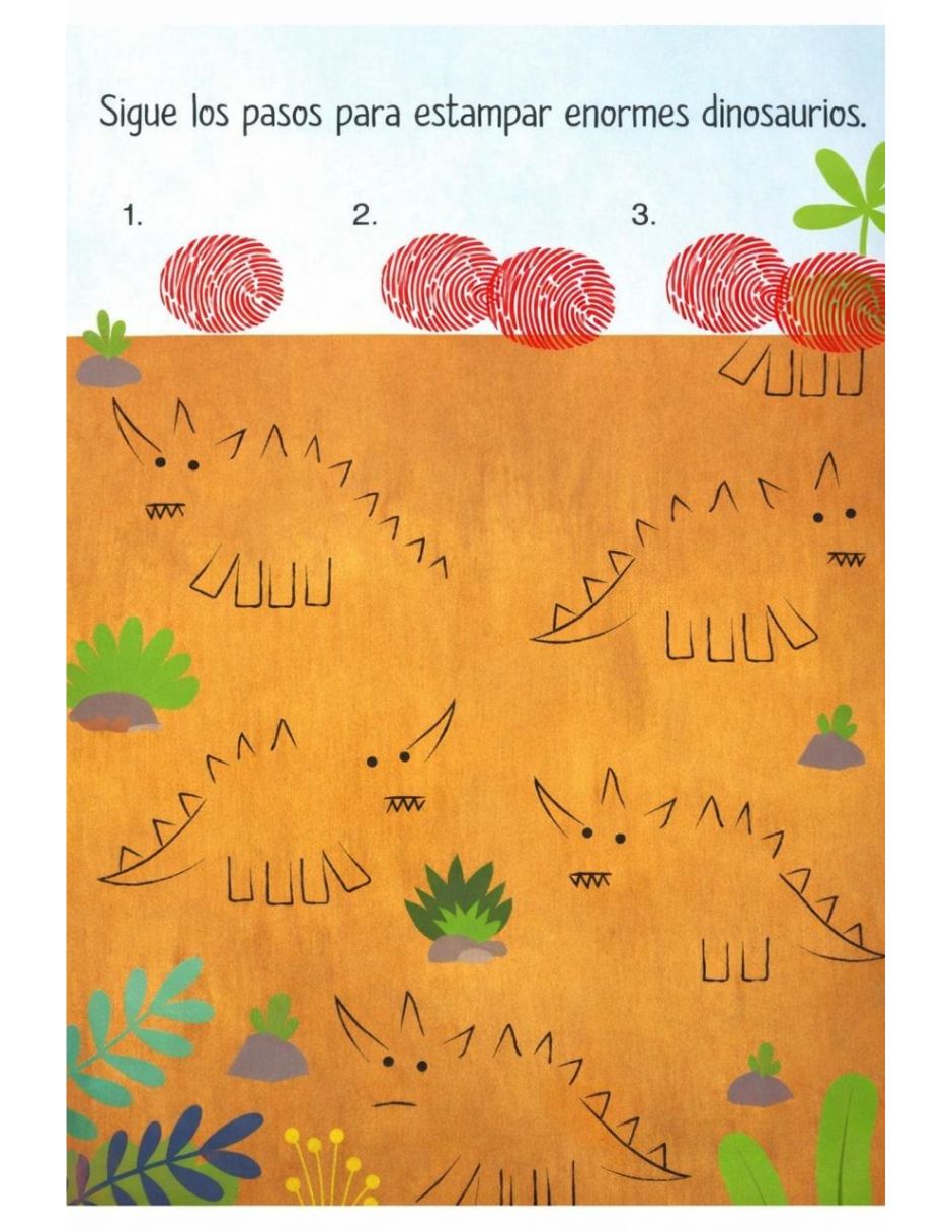 Libro Pinta con Huellas: Dinosaurios de Lexus