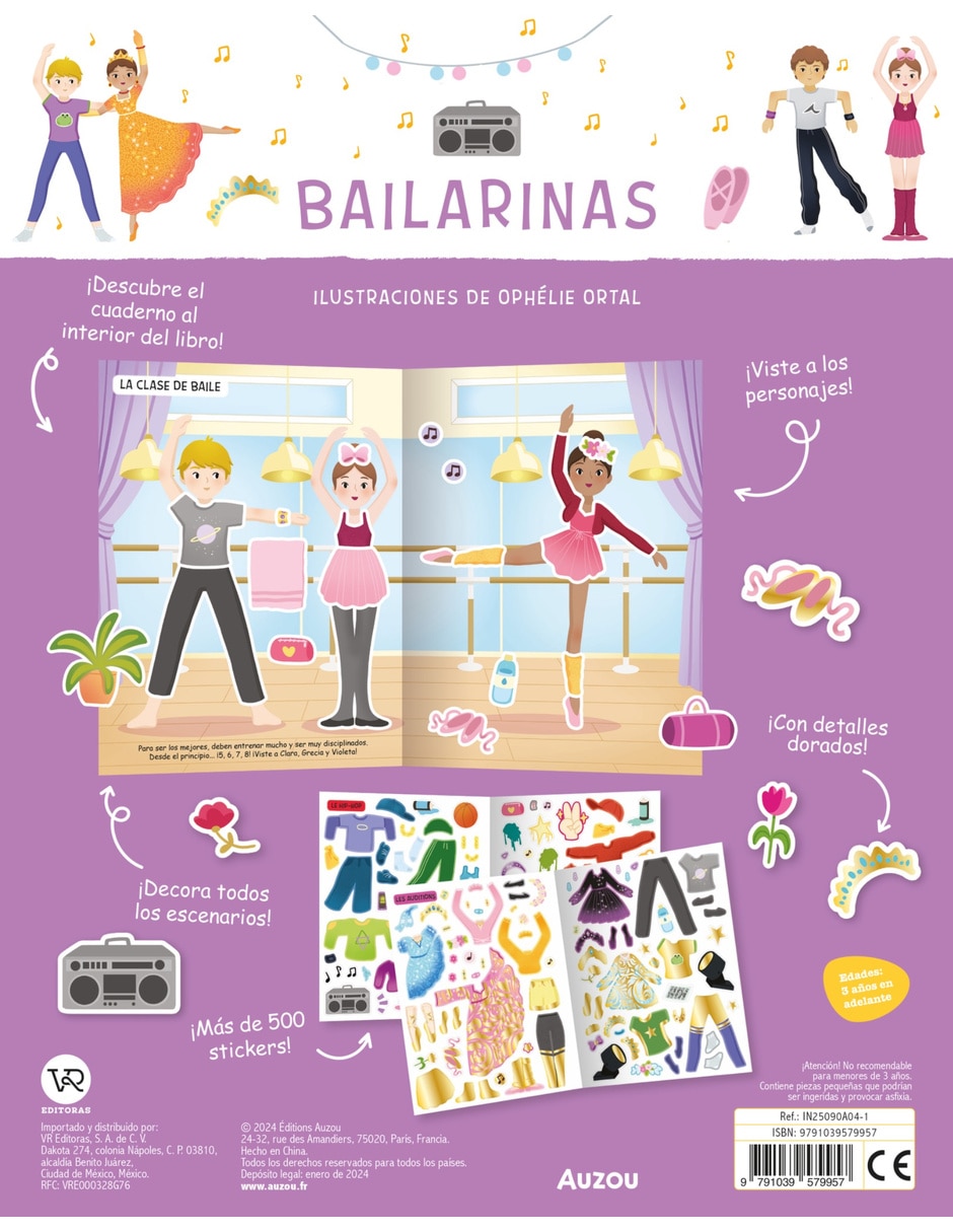 Libro de stickers bailarinas de